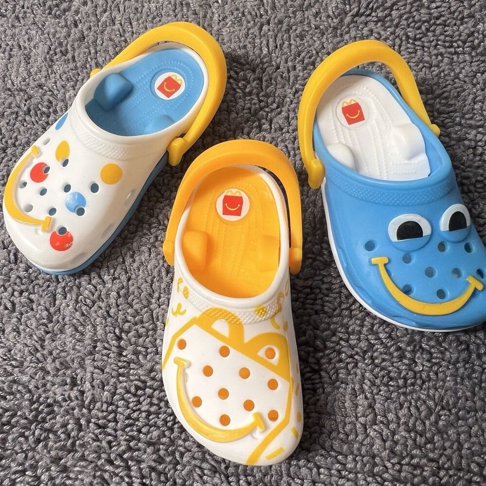 2024 McDonald’s x Crocs Happy Meal Toy Keychain Collectibles - Set of 3